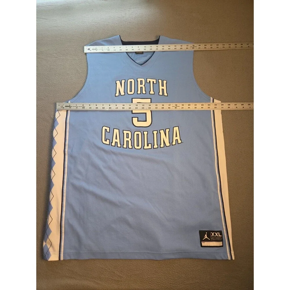 Vintage 2008 Jordan Brand UNC Tar Heels Aerographic Basketball Jersey #5 XXL
